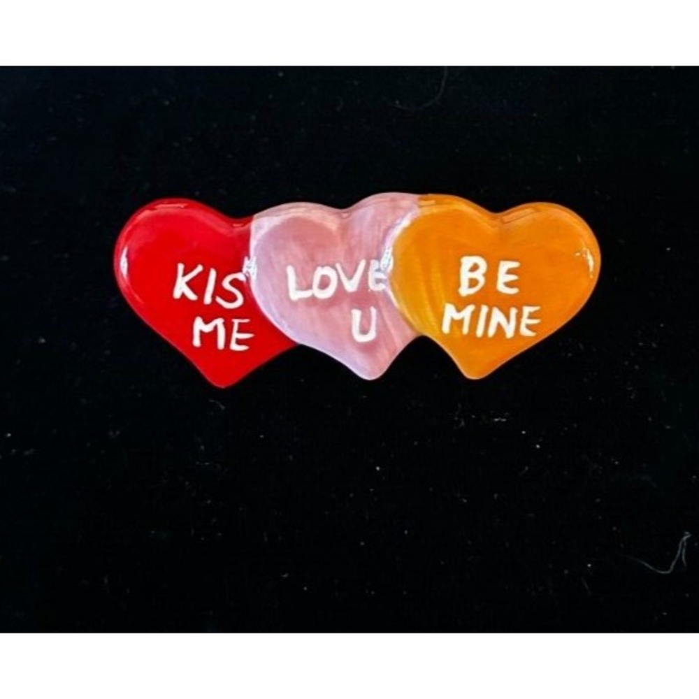 Nora Fleming Red Heart Mini NF XO Rare Retired Valentines Conversation Hearts